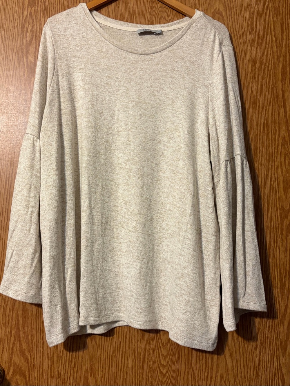 Dalia Cream Relaxed Long Sleeve Knit Top